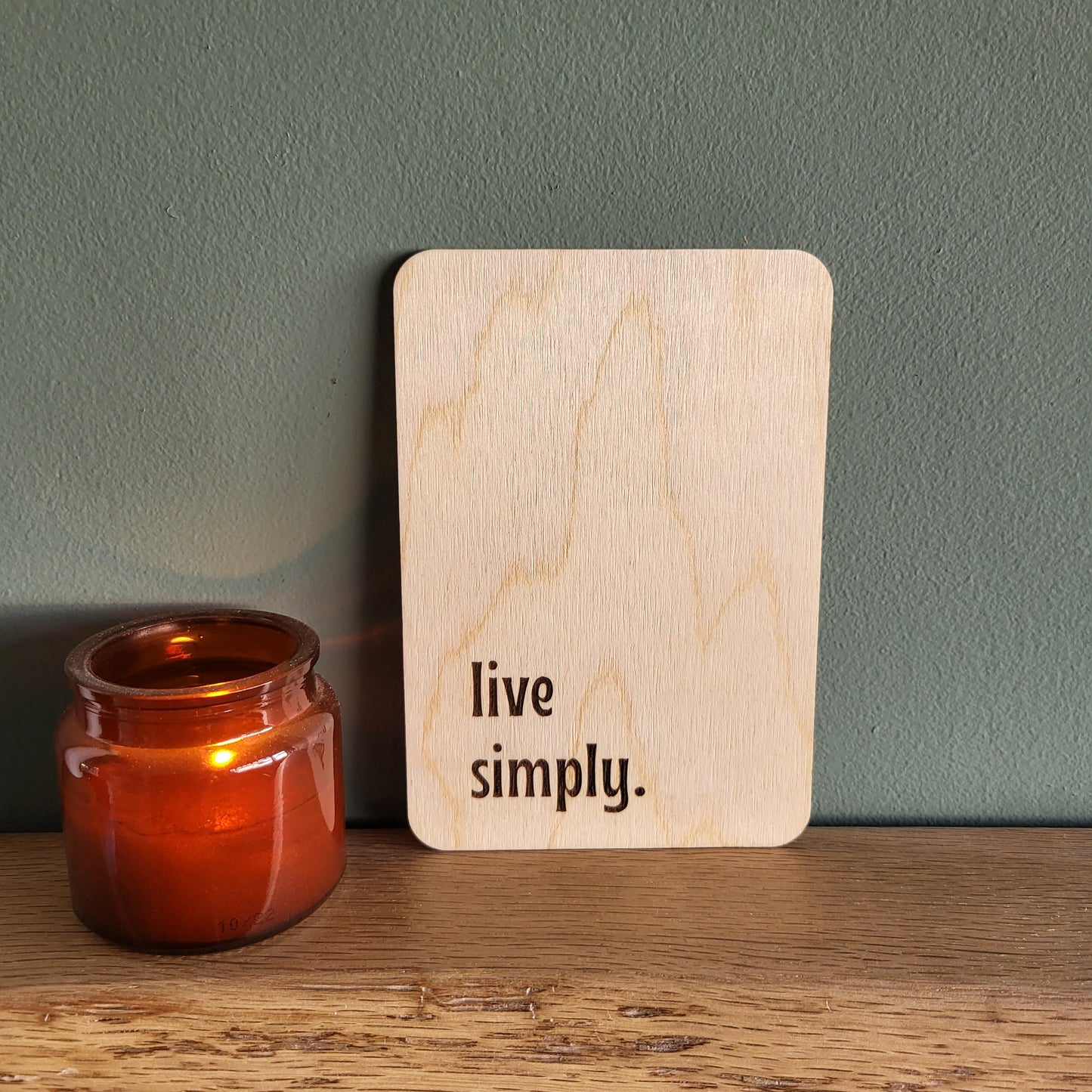 Personalised Wooden Greeting Card – Custom Engraved Natural Wood Card with Your Message – Unique Keepsake for Special Occasions