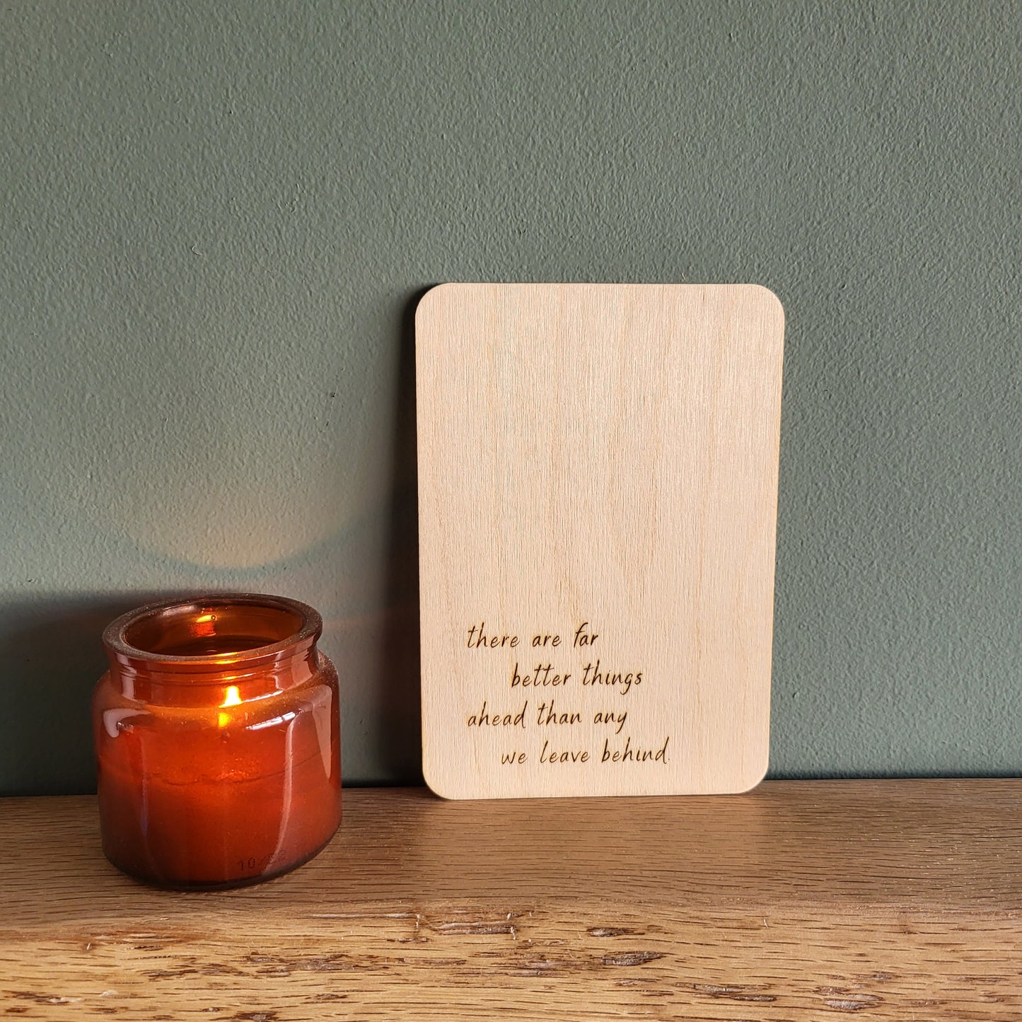 Personalised Wooden Greeting Card – Custom Engraved Natural Wood Card with Your Message – Unique Keepsake for Special Occasions