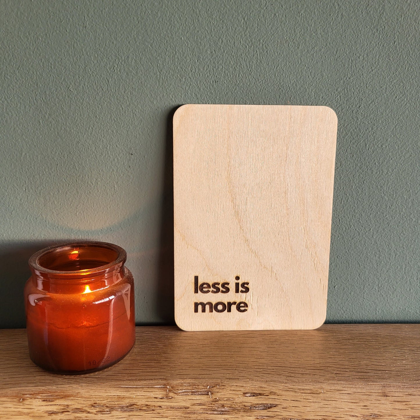 Personalised Wooden Greeting Card – Custom Engraved Natural Wood Card with Your Message – Unique Keepsake for Special Occasions