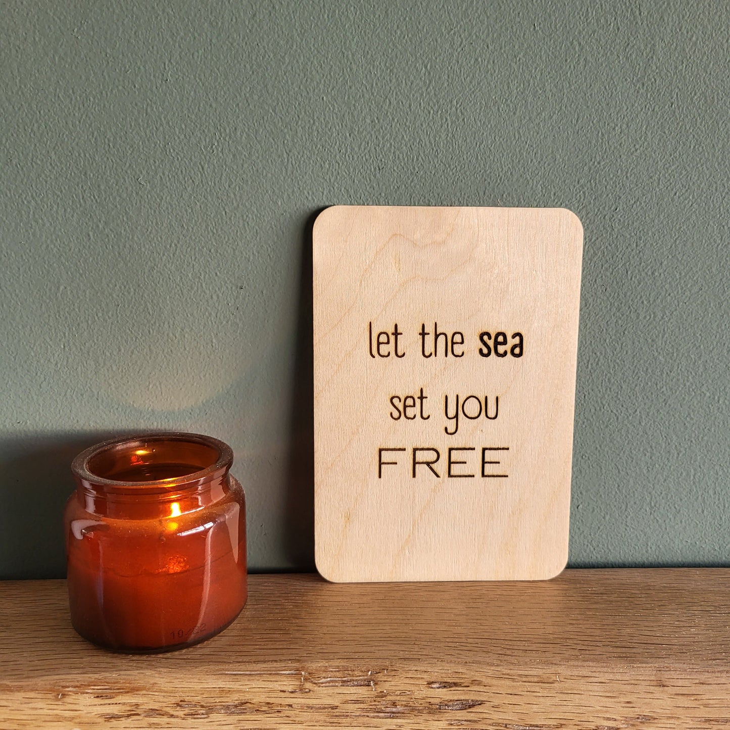 Personalised Wooden Greeting Card – Custom Engraved Natural Wood Card with Your Message – Unique Keepsake for Special Occasions