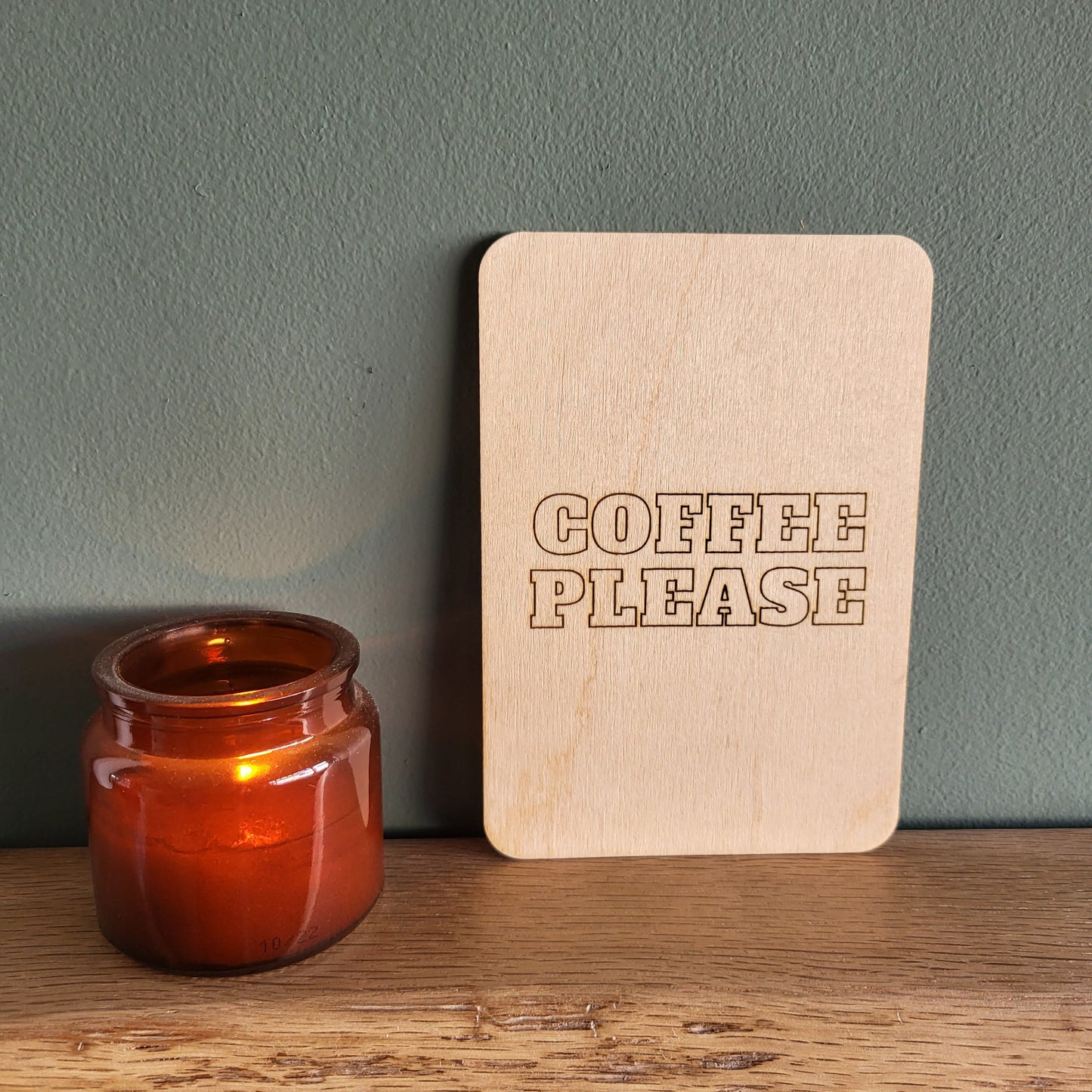Personalised Wooden Greeting Card – Custom Engraved Natural Wood Card with Your Message – Unique Keepsake for Special Occasions
