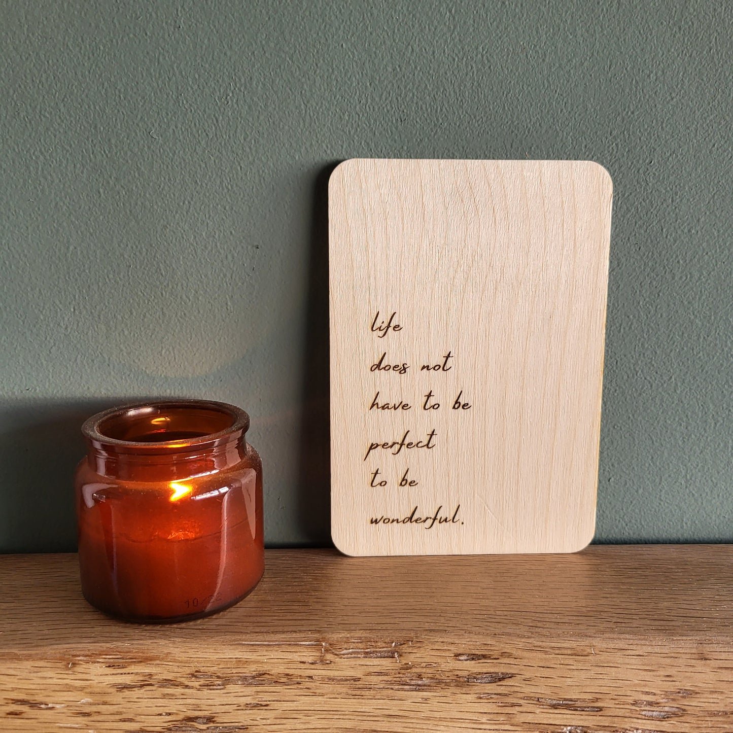 Personalised Wooden Greeting Card – Custom Engraved Natural Wood Card with Your Message – Unique Keepsake for Special Occasions