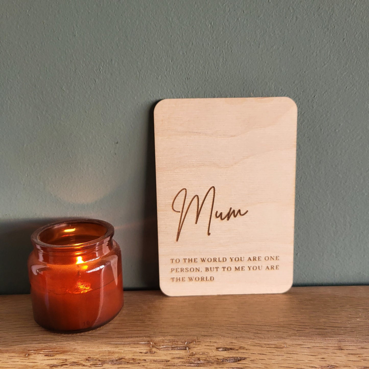 Personalised Wooden Greeting Card – Custom Engraved Natural Wood Card with Your Message – Unique Keepsake for Special Occasions