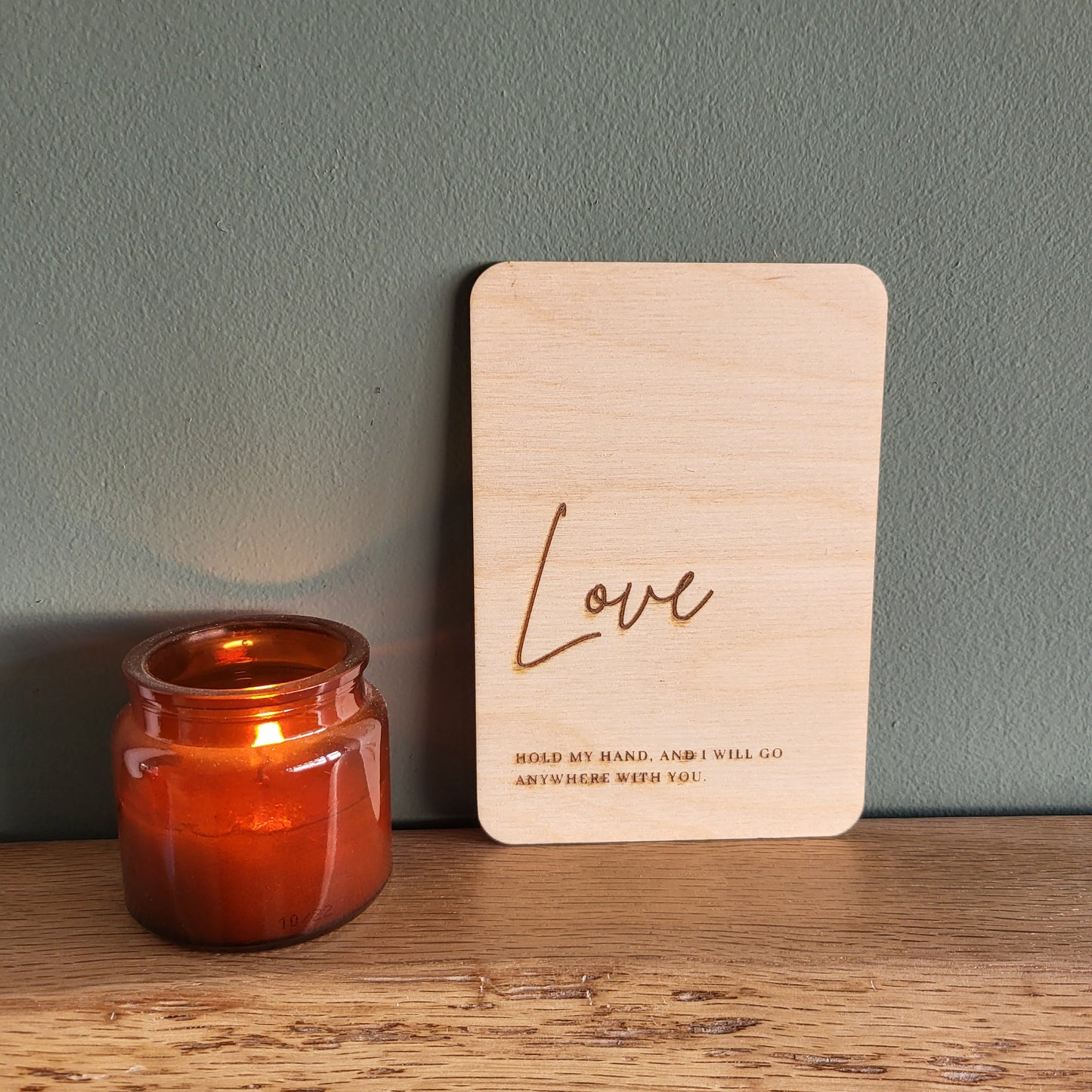 Personalised Wooden Greeting Card – Custom Engraved Natural Wood Card with Your Message – Unique Keepsake for Special Occasions