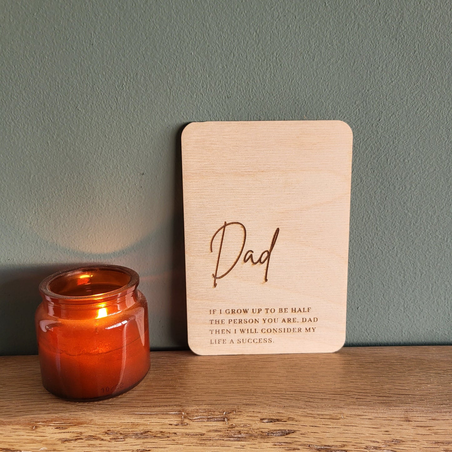 Personalised Wooden Greeting Card – Custom Engraved Natural Wood Card with Your Message – Unique Keepsake for Special Occasions