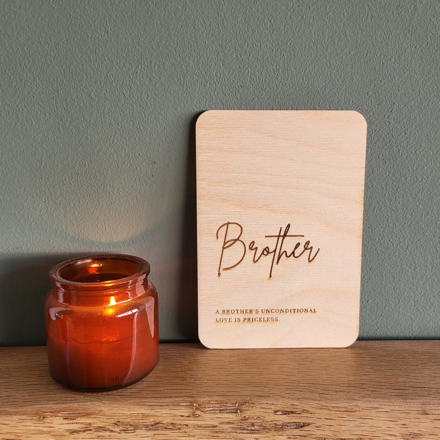 Personalised Wooden Greeting Card – Custom Engraved Natural Wood Card with Your Message – Unique Keepsake for Special Occasions