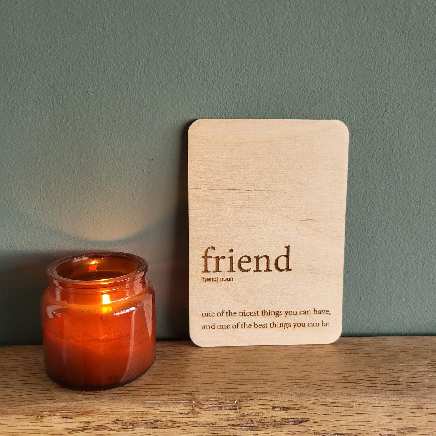 Personalised Wooden Greeting Card – Custom Engraved Natural Wood Card with Your Message – Unique Keepsake for Special Occasions