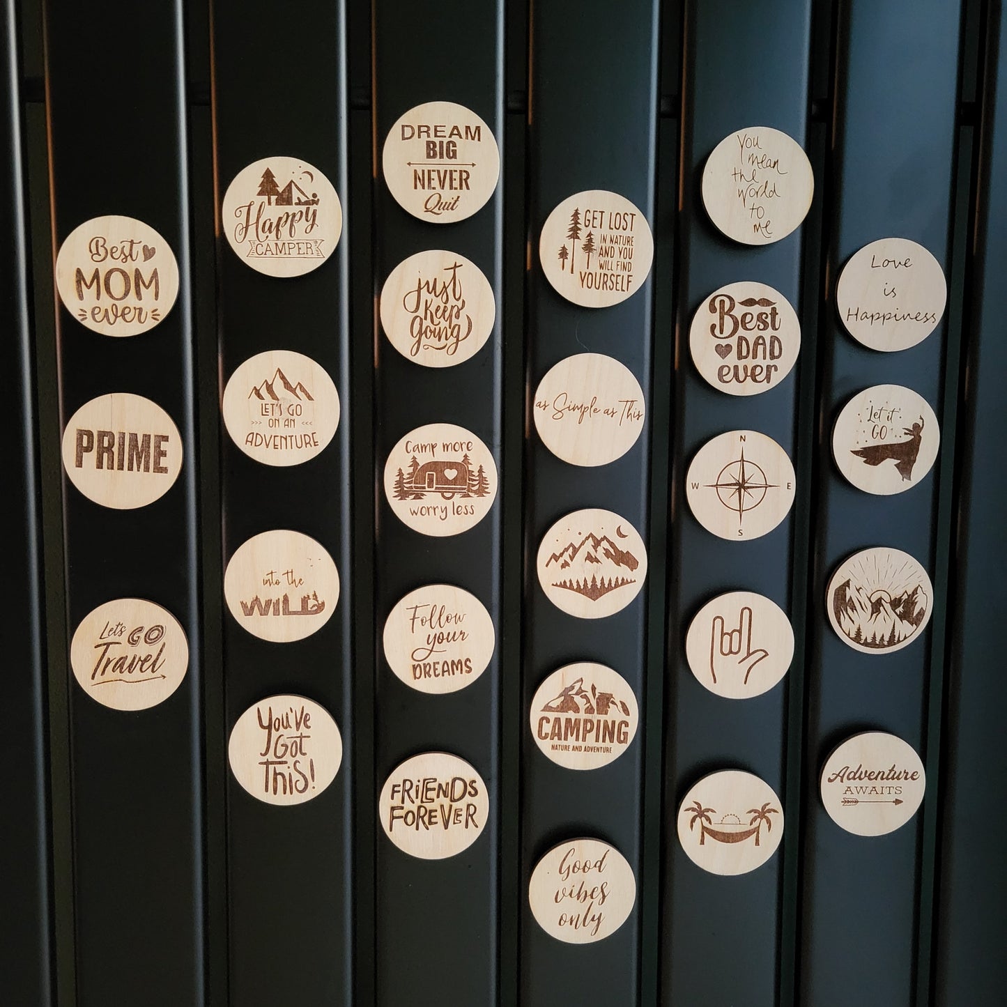 Personalised Wooden Fridge Magnet – Custom Engraved Eco-Friendly Kitchen Gift – Sustainable Rustic Décor for Home, Office or Special Occasions