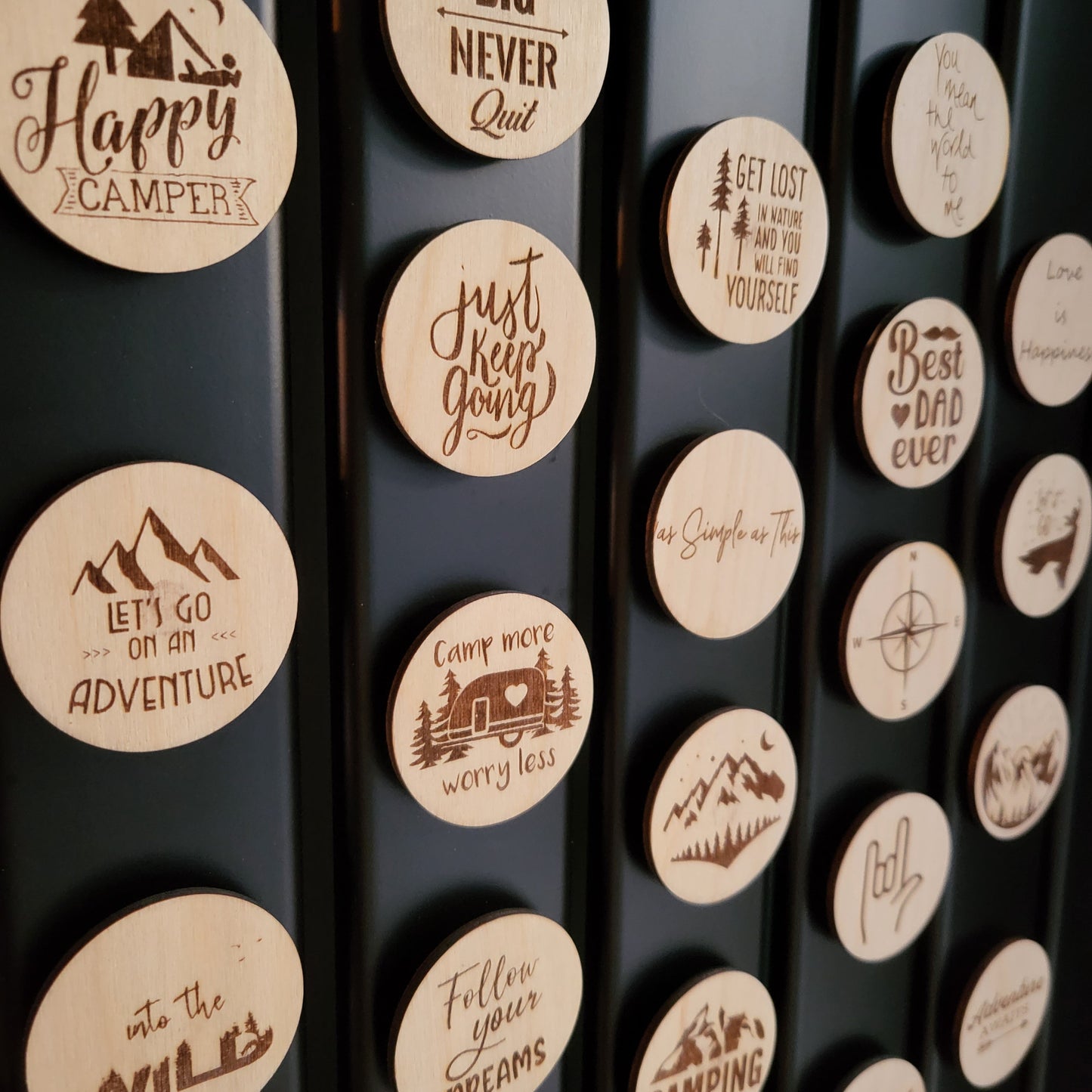 Personalised Wooden Fridge Magnet – Custom Engraved Eco-Friendly Kitchen Gift – Sustainable Rustic Décor for Home, Office or Special Occasions