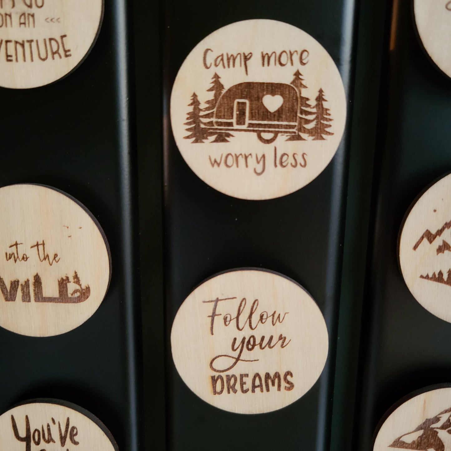 Personalised Wooden Fridge Magnet – Custom Engraved Eco-Friendly Kitchen Gift – Sustainable Rustic Décor for Home, Office or Special Occasions