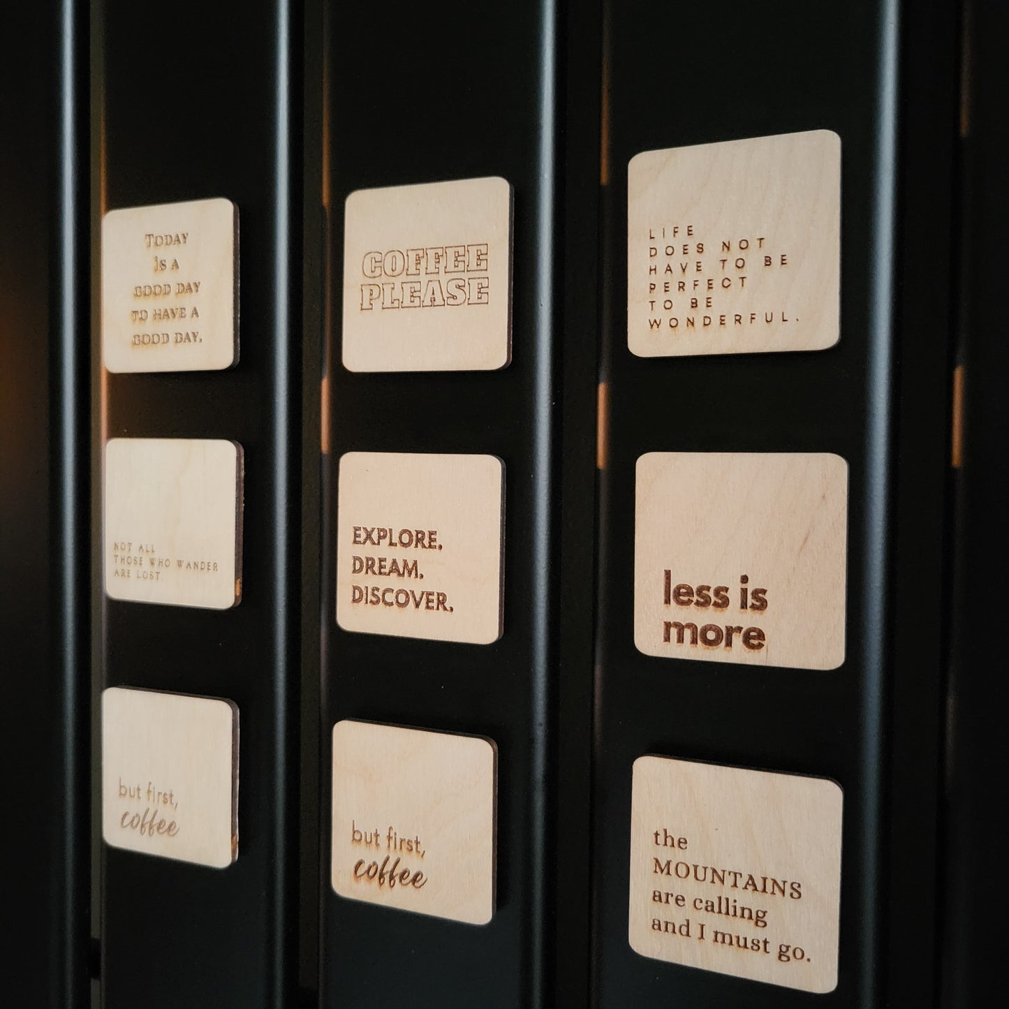 Personalised Wooden Fridge Magnet – Custom Engraved Eco-Friendly Kitchen Gift – Sustainable Rustic Décor for Home, Office or Special Occasions