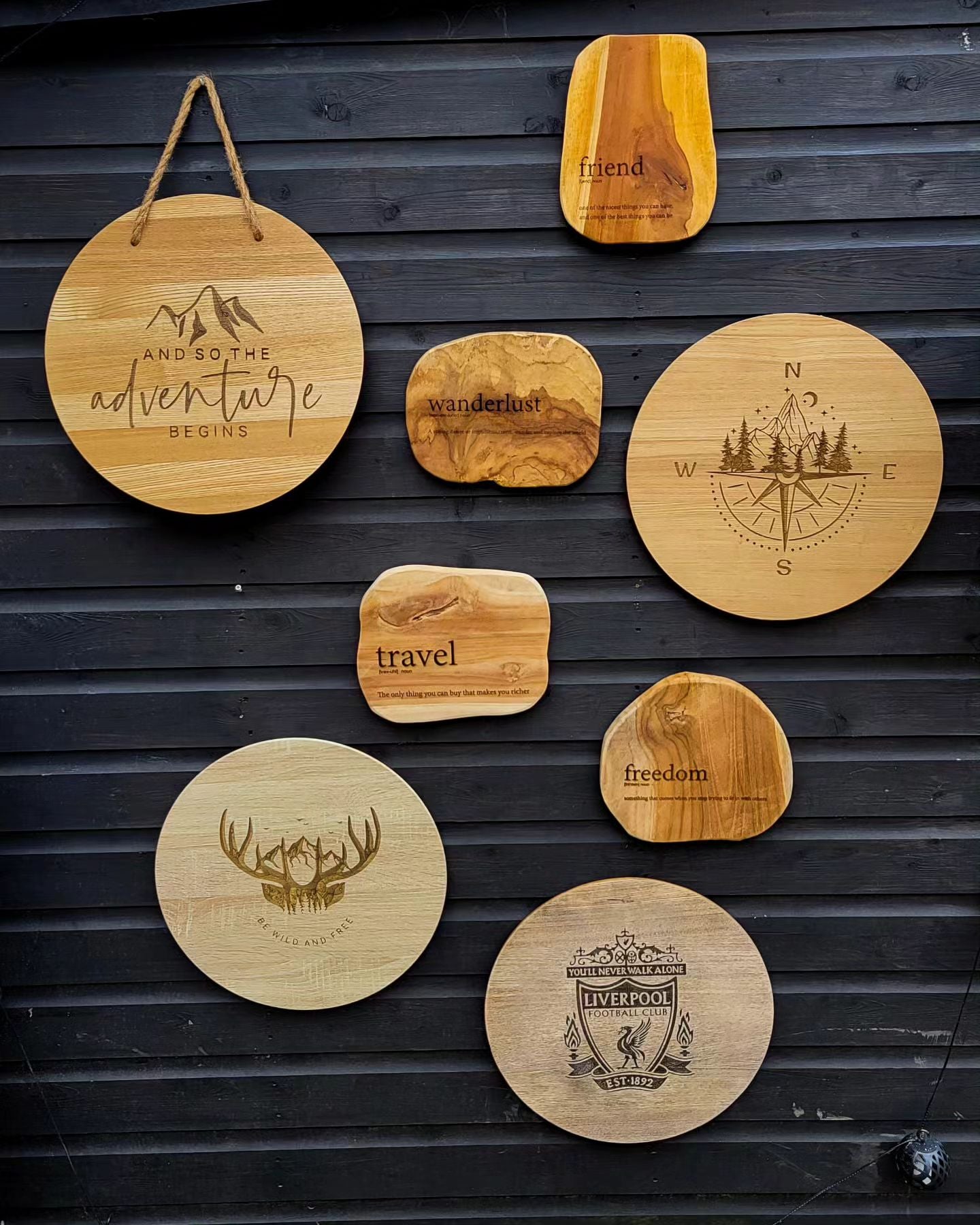 Personalised Wooden Sign – Custom Engraved Natural Wood Plaque with Your Special Quote or Text – Unique Home Décor & Gift