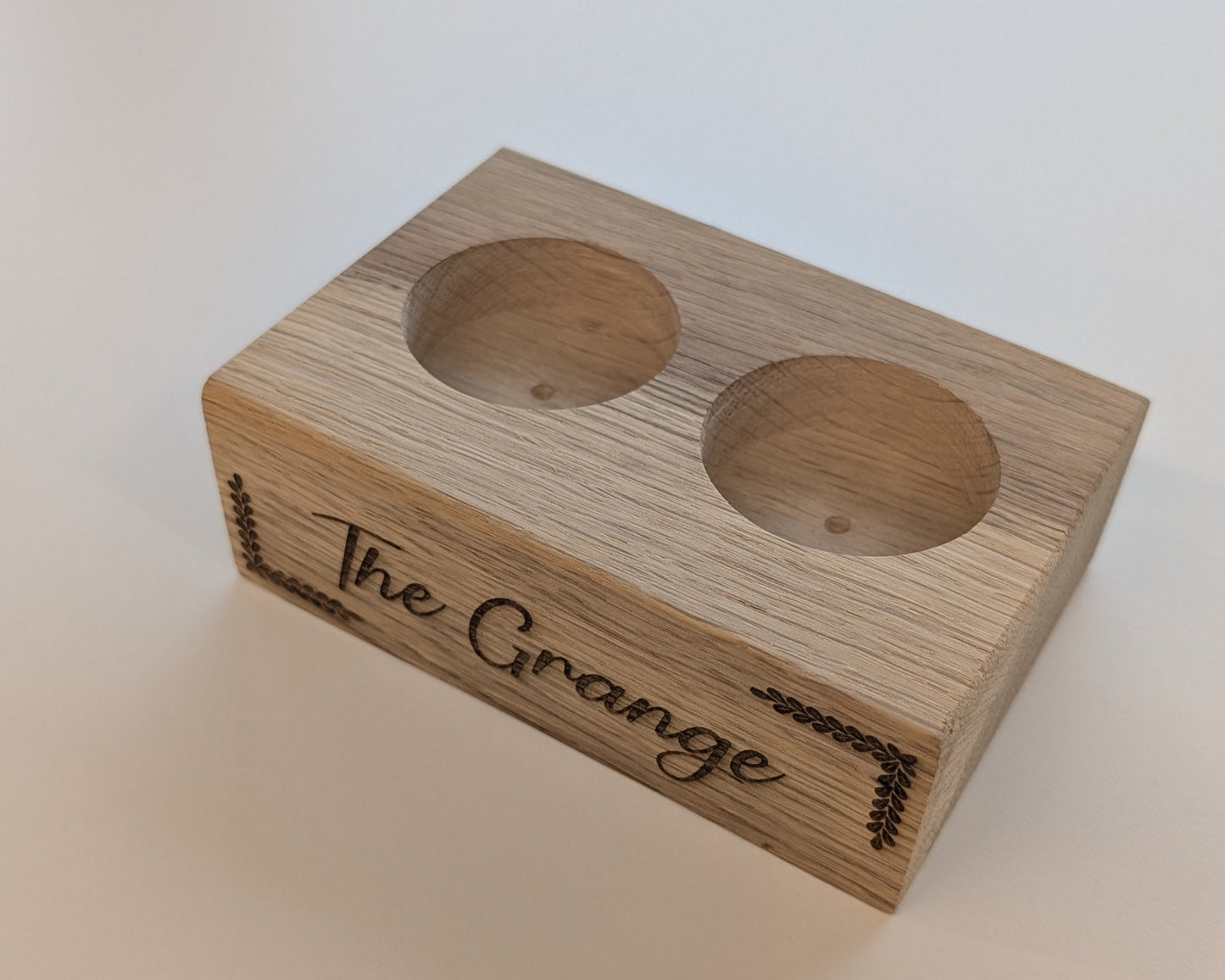Personalised Oak Candle Holder – Custom Engraved Tealight Holder – Unique Gift for Home Décor