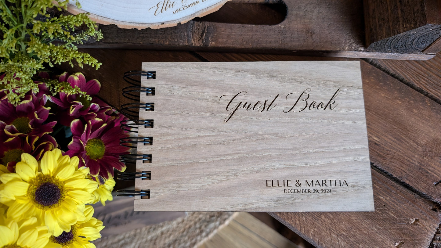 Personalised Wooden Notebook – Custom Engraved Eco-Friendly Journal for Writing, Sketching, Gifts, Weddings & Daily Notes – Sustainable Stationery