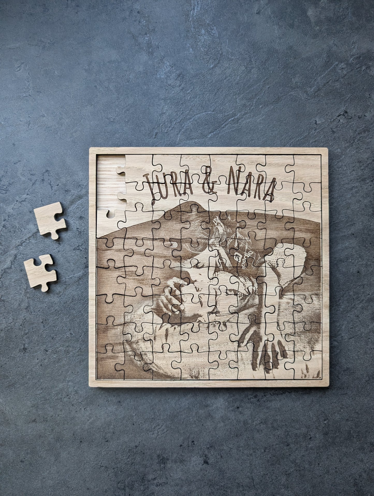 Personalised Wooden Jigsaw Puzzle – Custom Engraved Picture Puzzle Keepsake