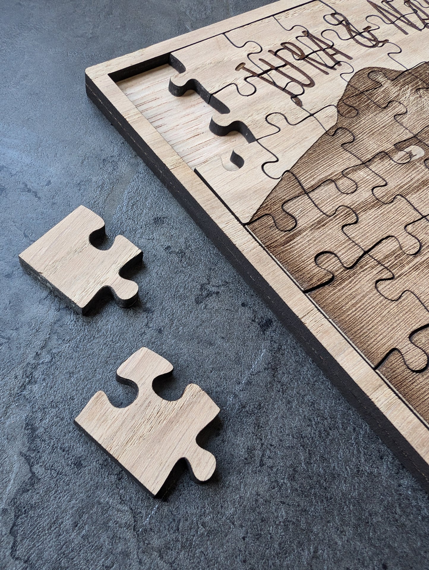 Personalised Wooden Jigsaw Puzzle – Custom Engraved Picture Puzzle Keepsake