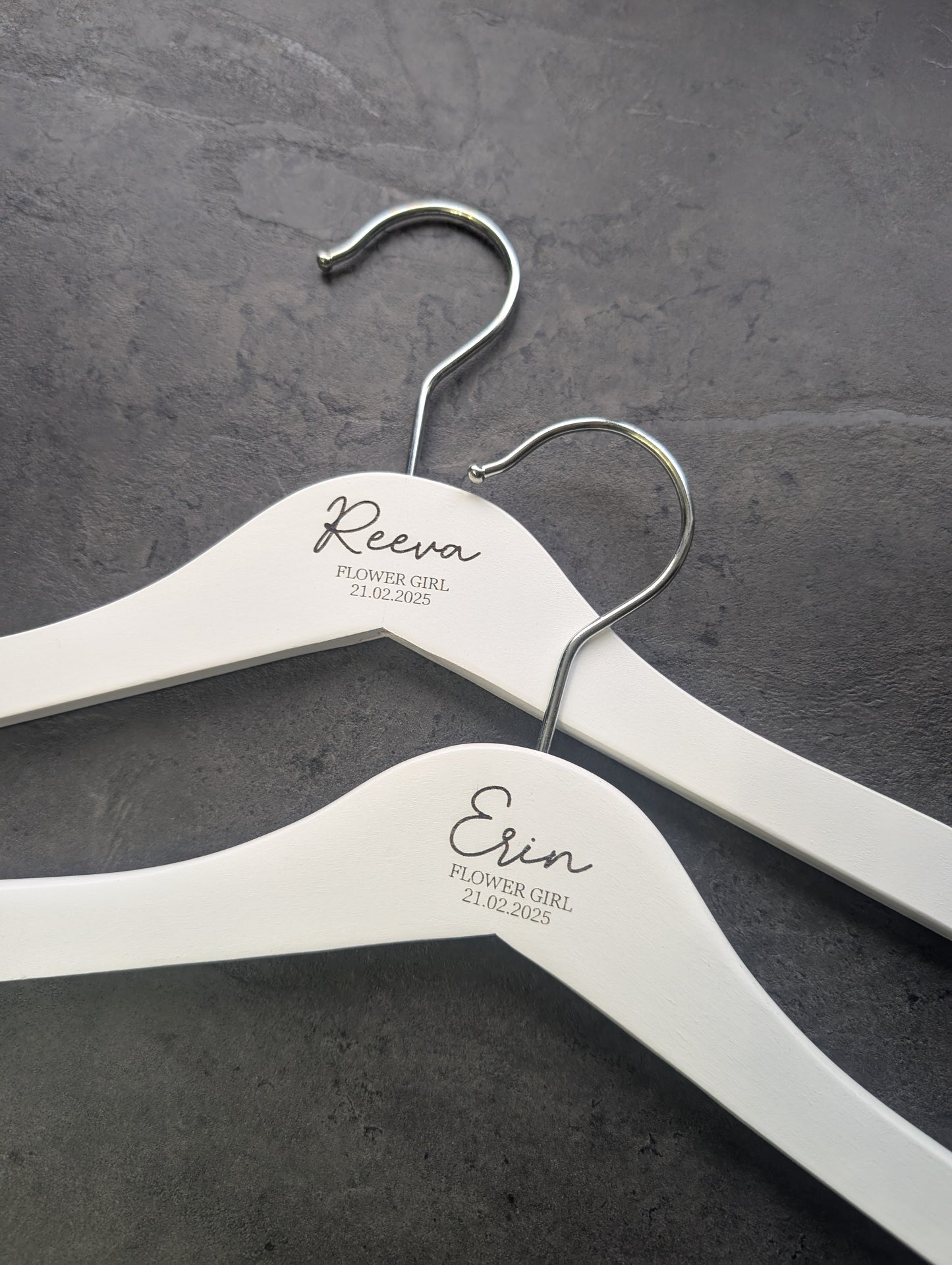 Personalised Wooden Coat Hangers – Custom Engraved Gift for Weddings, Bridesmaids, Birthdays & Home Décor – Eco-Friendly Keepsake