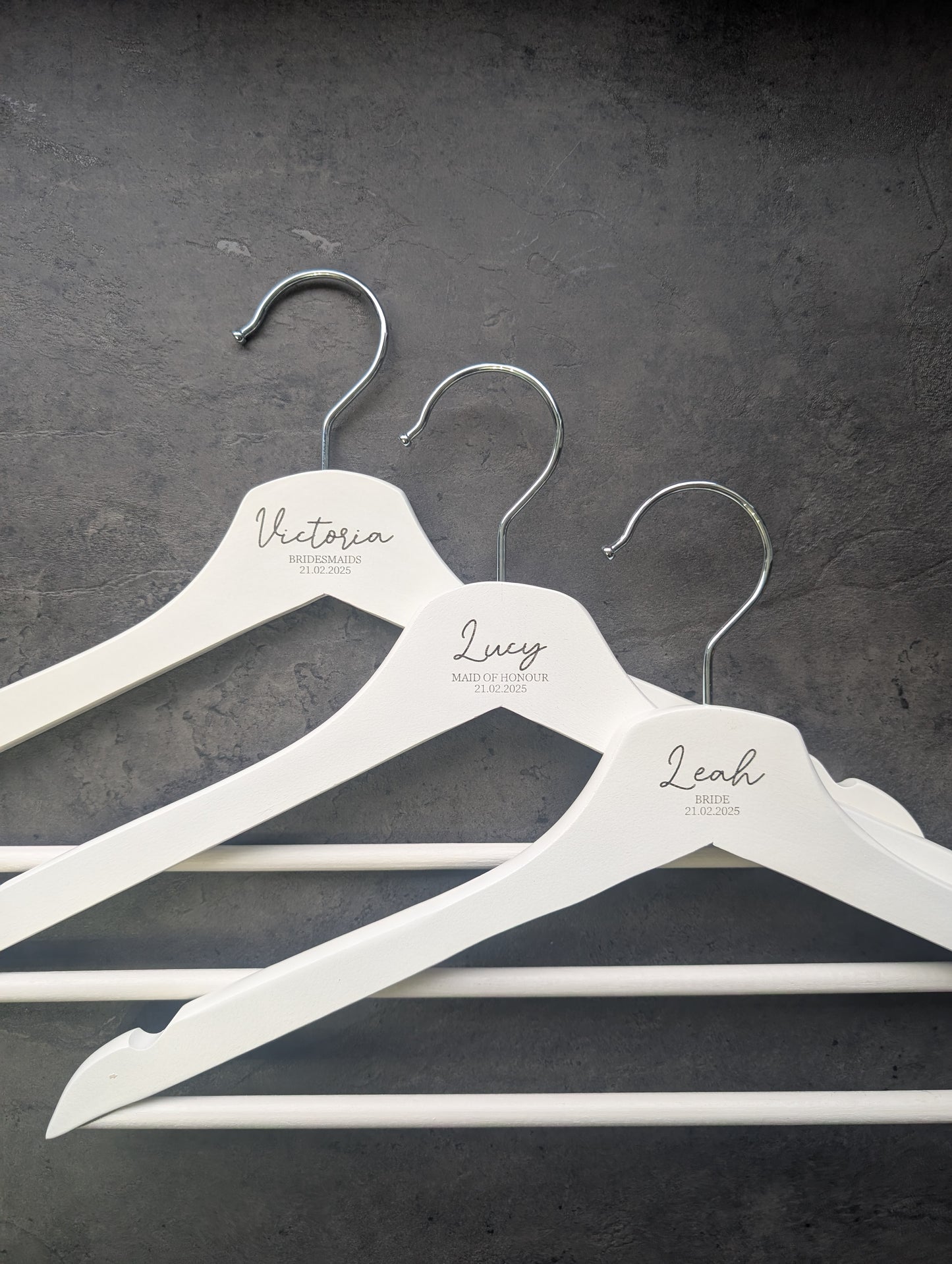 Personalised Wooden Coat Hangers – Custom Engraved Gift for Weddings, Bridesmaids, Birthdays & Home Décor – Eco-Friendly Keepsake