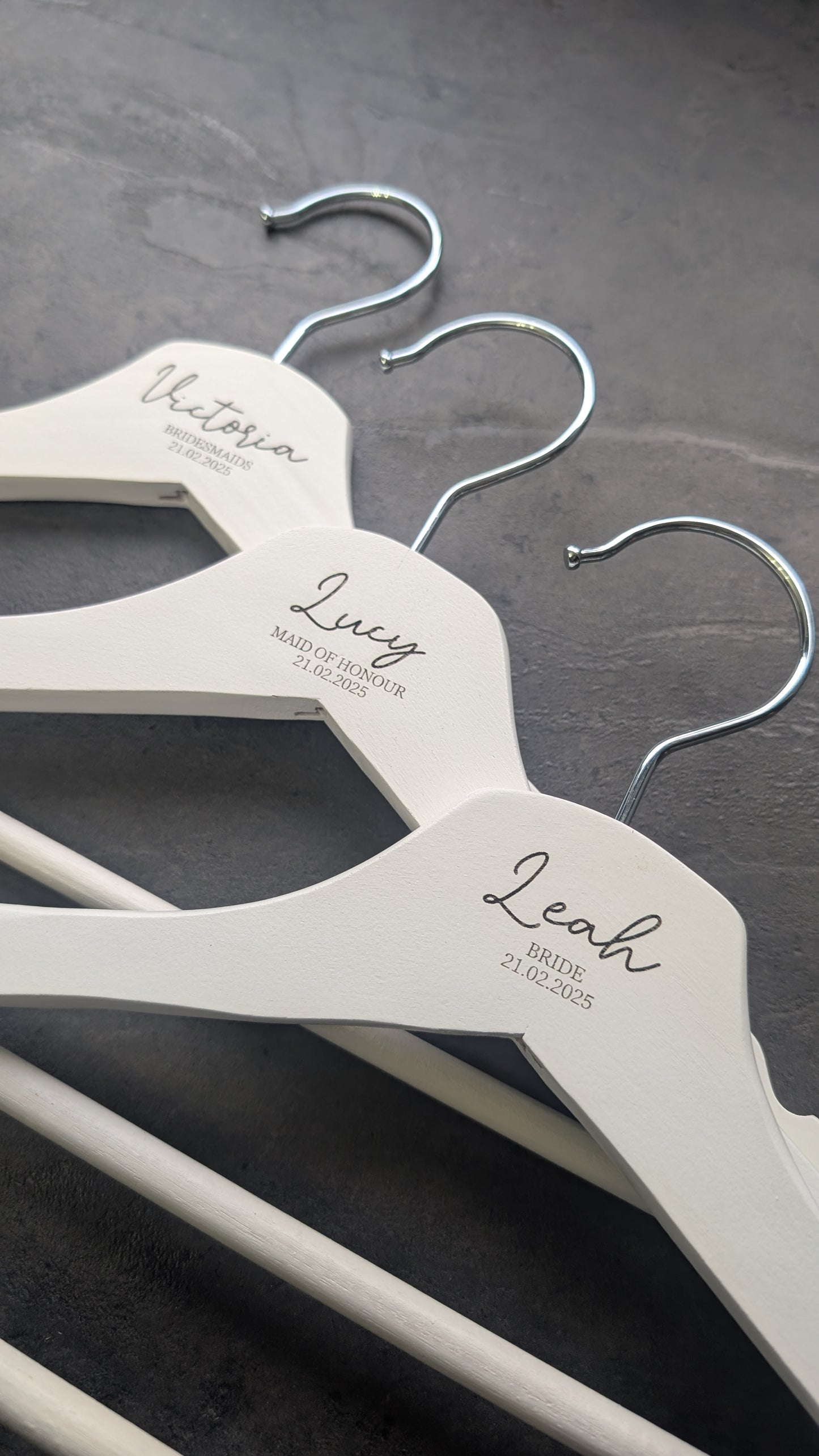 Personalised Wooden Coat Hangers – Custom Engraved Gift for Weddings, Bridesmaids, Birthdays & Home Décor – Eco-Friendly Keepsake