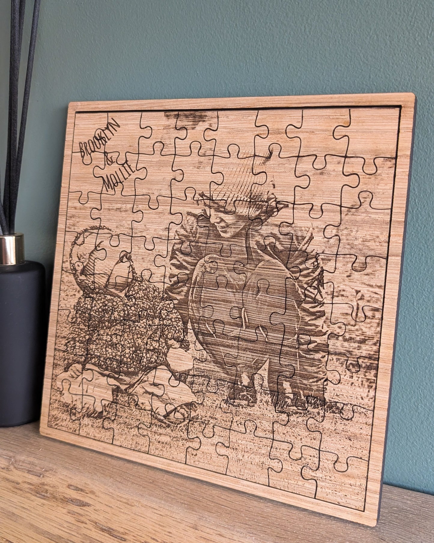 Personalised Wooden Jigsaw Puzzle – Custom Engraved Picture Puzzle Keepsake