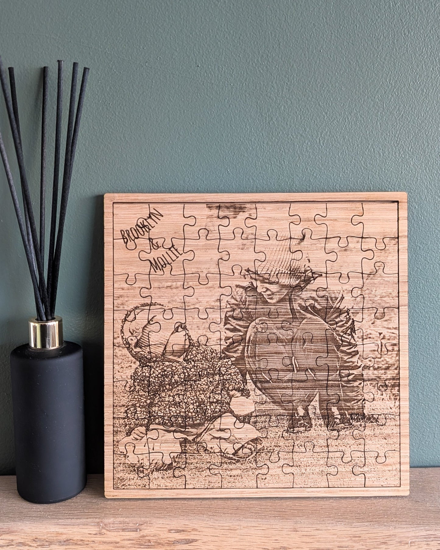 Personalised Wooden Jigsaw Puzzle – Custom Engraved Picture Puzzle Keepsake