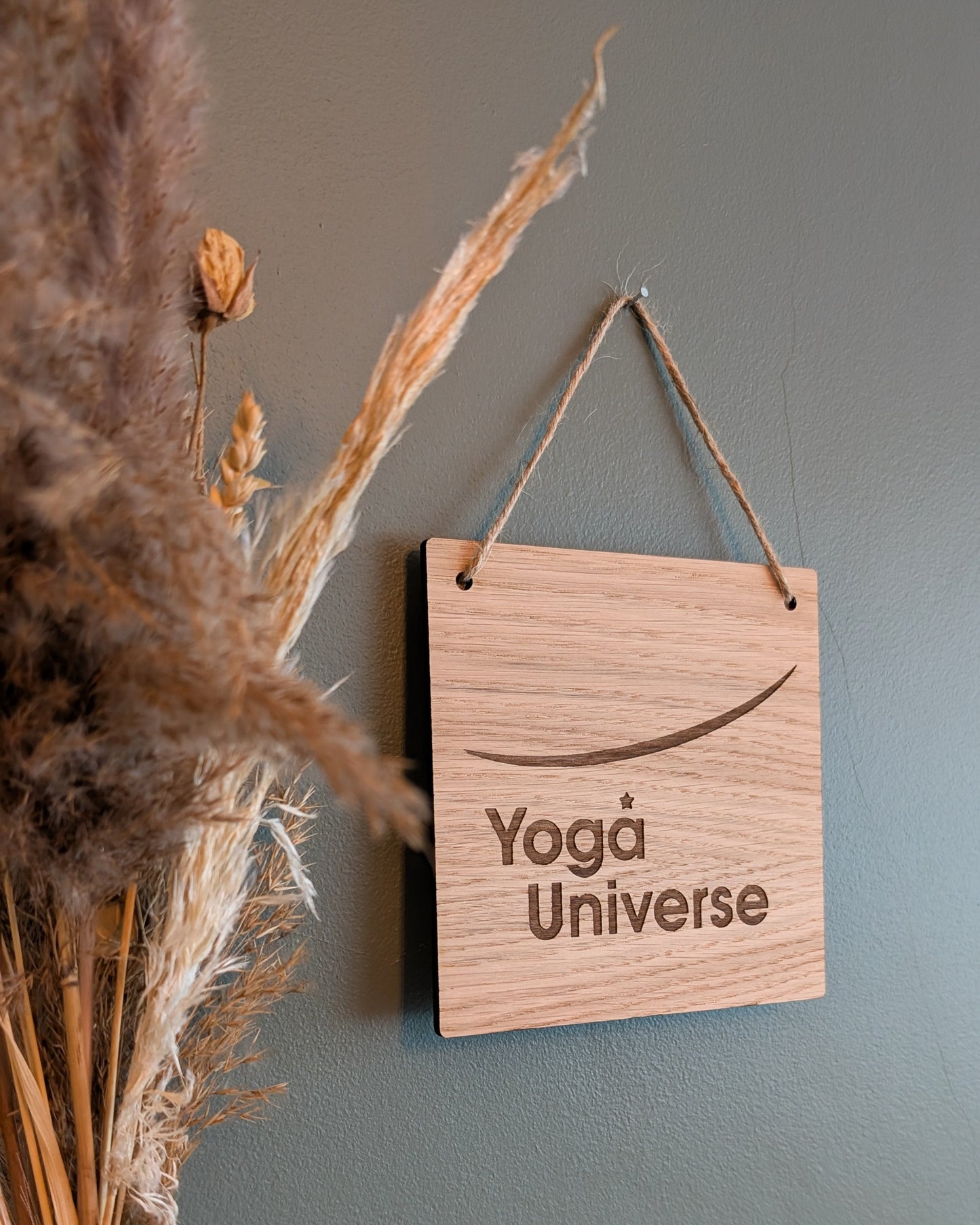 Personalised Wooden Welcome Sign with Custom Logo – Eco-Friendly, Handcrafted Business Display for Offices, Shops, and Events
