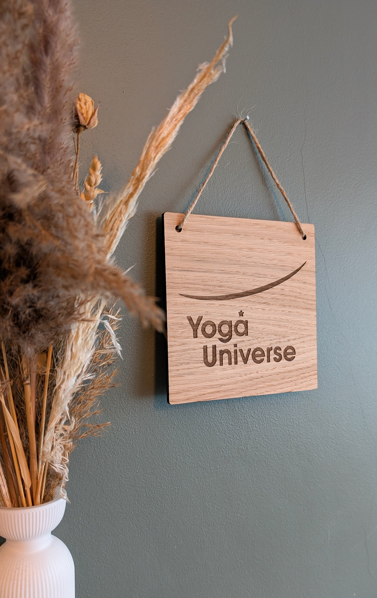 Personalised Wooden Welcome Sign with Custom Logo – Eco-Friendly, Handcrafted Business Display for Offices, Shops, and Events