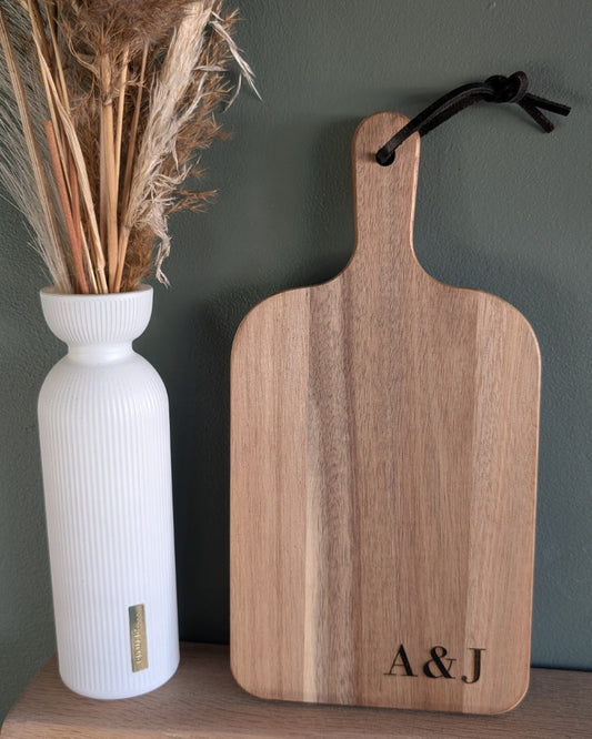 Personalised Small Wooden Chopping Board – Custom Engraved Eco-Friendly Kitchen Gift for Weddings, Anniversaries, and Housewarmings