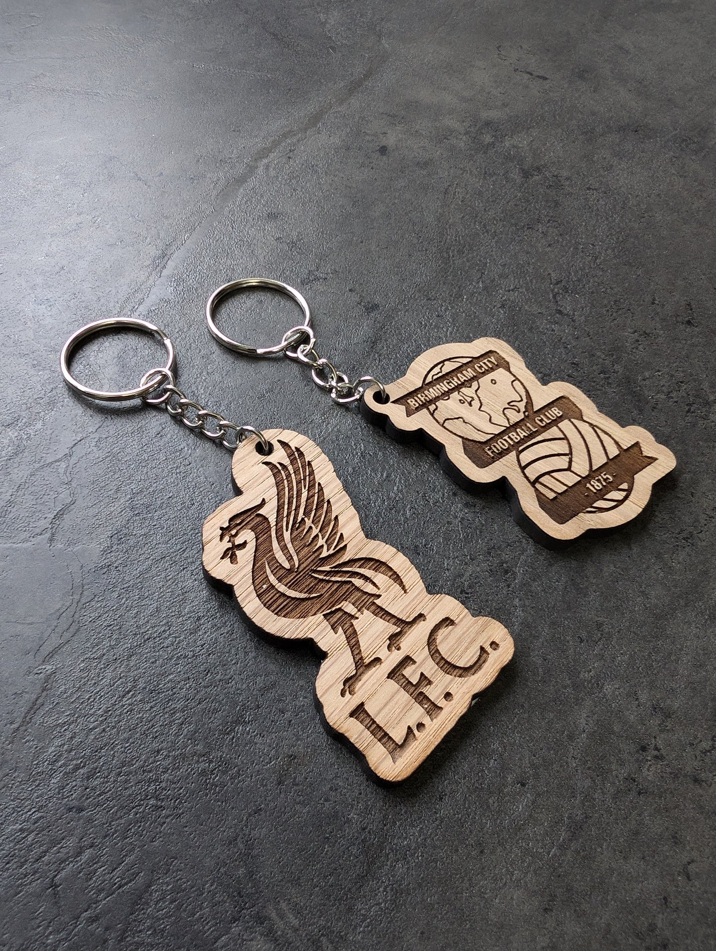 Custom Shaped Wooden Keyring – Personalised Engraved Logo – Eco-Friendly Promotional Gift for Businesses & Events