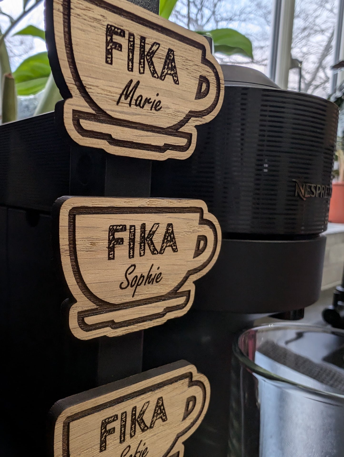 Personalised Wooden Fridge Magnet – Custom Engraved Eco-Friendly Kitchen Gift – Sustainable Rustic Décor for Home, Office or Special Occasions