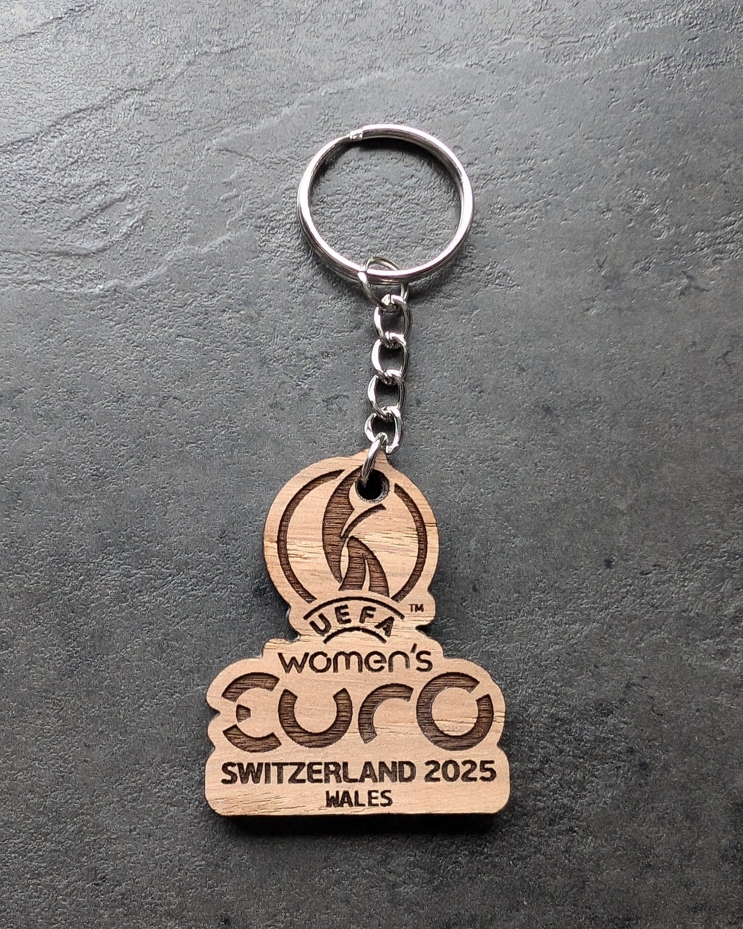 Custom Shaped Wooden Keyring – Personalised Engraved Logo – Eco-Friendly Promotional Gift for Businesses & Events