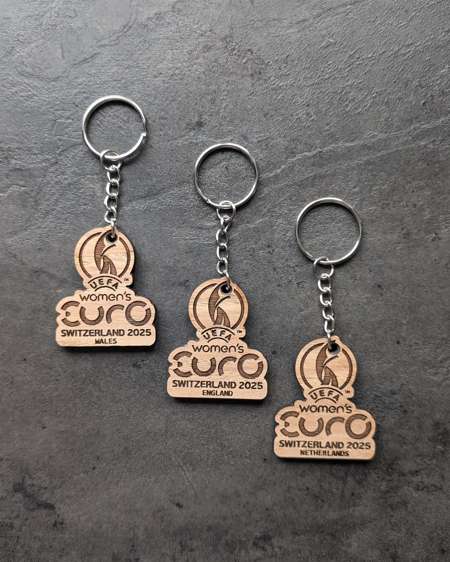 Custom Shaped Wooden Keyring – Personalised Engraved Logo – Eco-Friendly Promotional Gift for Businesses & Events