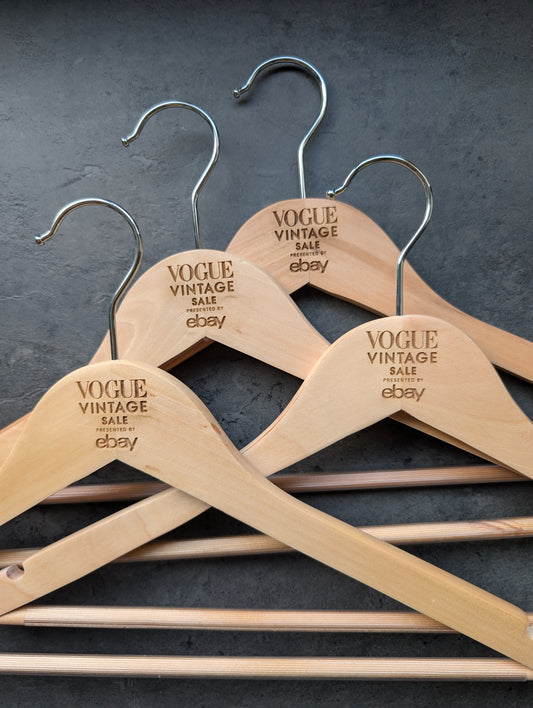 Engraving Hangers for the Vogue Vintage Sale: A Surreal Workshop Moment
