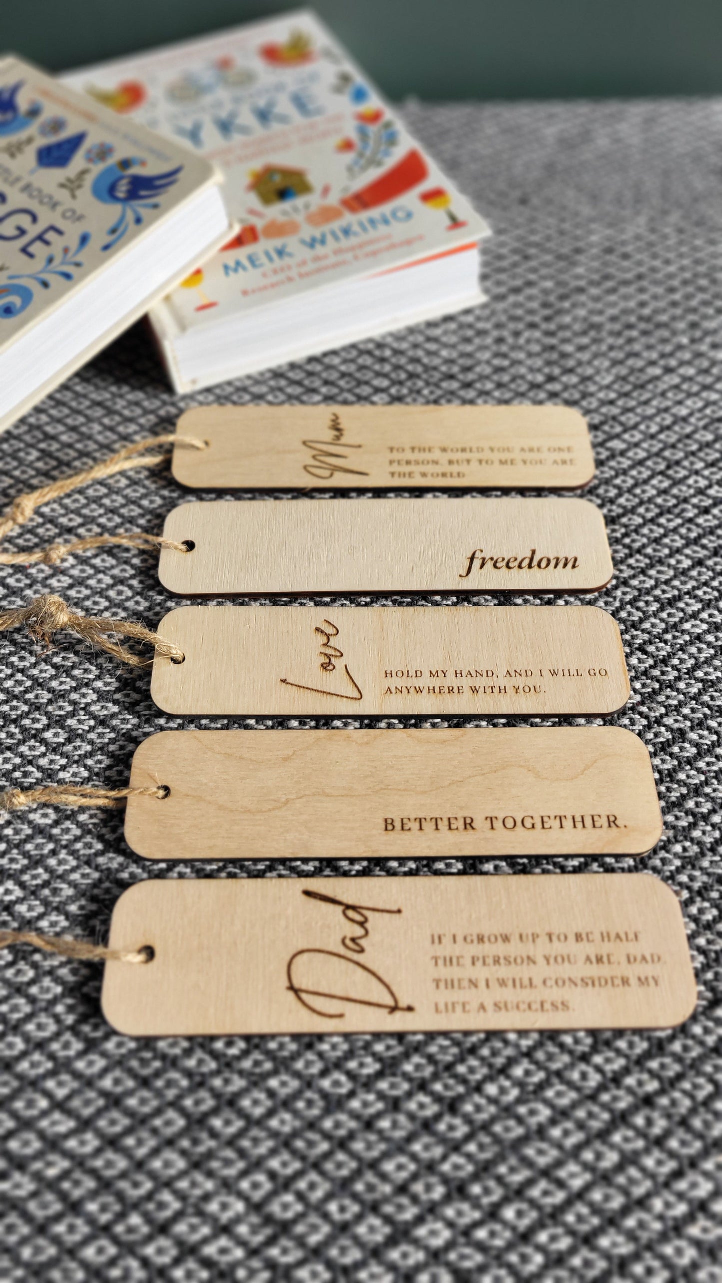 Personalised Wooden Bookmark – Custom Engraved Eco-Friendly Reading Gift with Quote or Name – Sustainable Gift for Book Lovers, Students & Teachers