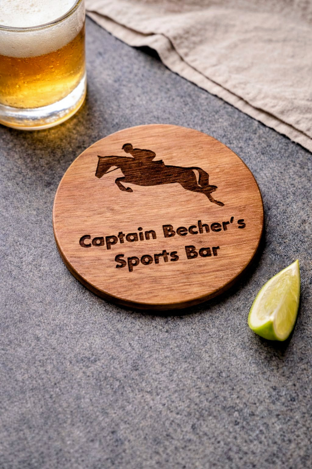 Personalised Wooden Coaster – Custom Engraved Wooden Coaster with quotes, logo or picture – Unique Gift for Families, Anniversaries & Home Décor